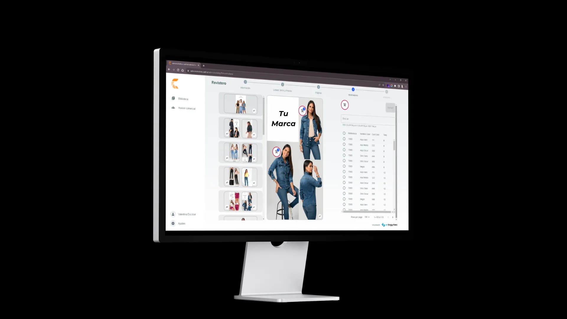 Panel administrativo de CADI mostrando gestión de productos, precios y catálogo digital